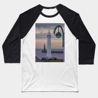Seaburn and Roker Lighthouse. Baseball T-Shirt